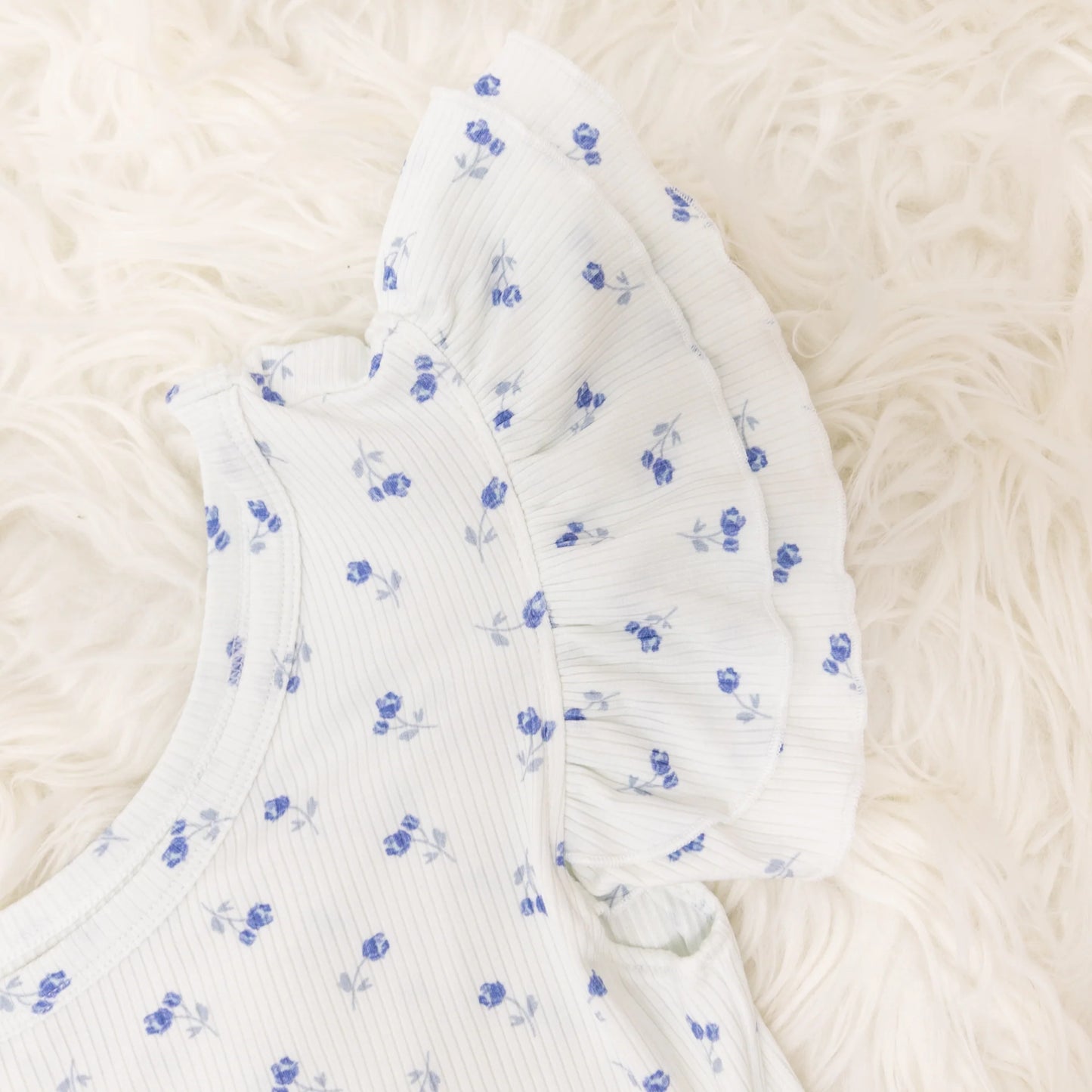 Rosebuds Ribbed Dress Onesie