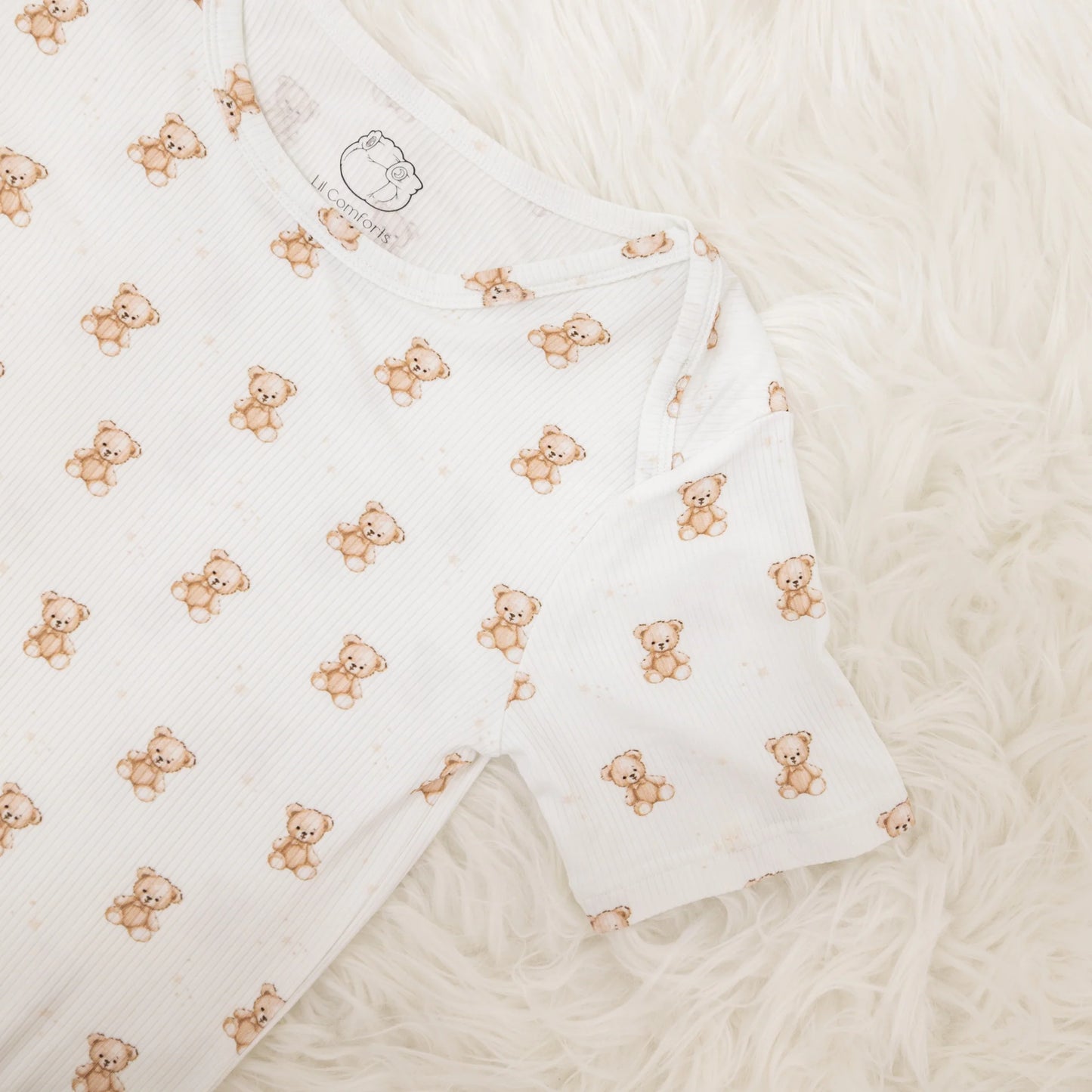 Teddy Bear Ribbed Onesie