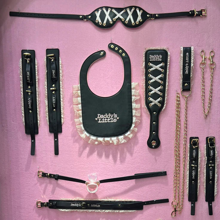 DDLG Black and Pink Bondage Set