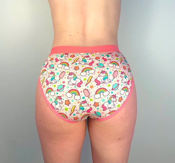 Unicorn Print Underwear - Womens