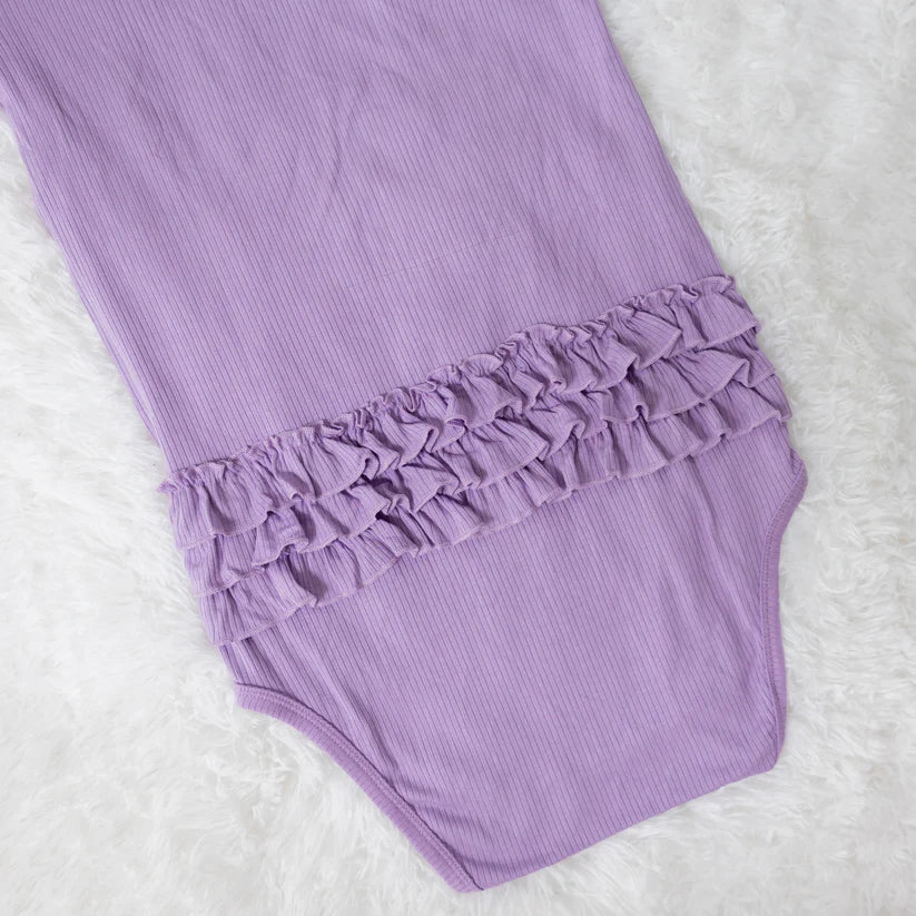 Lavender Ribbed Onesie