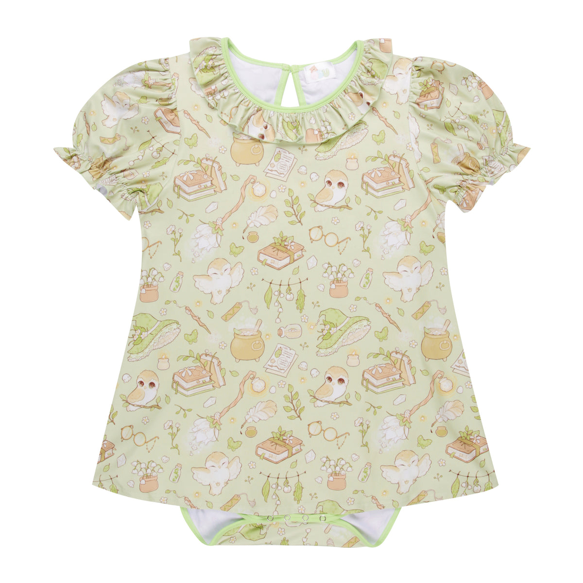 Floral Witch Peekaboo Onesie