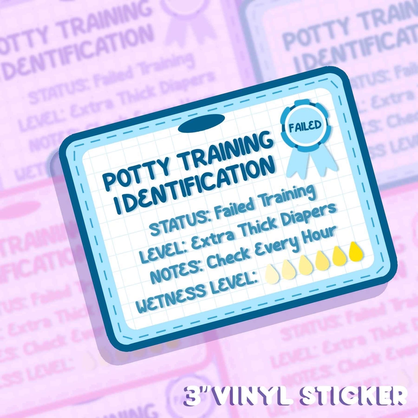 Potty Training ID Sticker