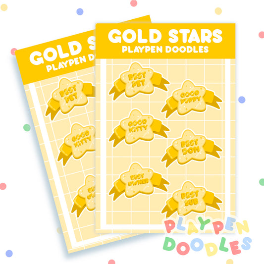 Gold Star Sticker Sheet