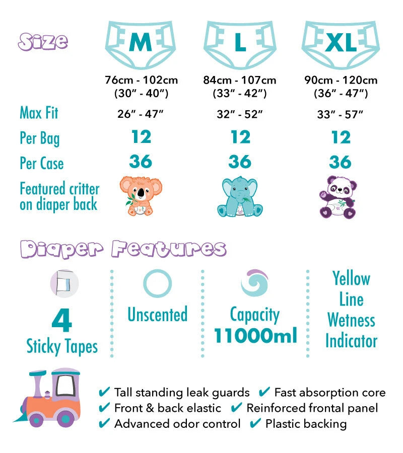 Critter Caboose Diapers