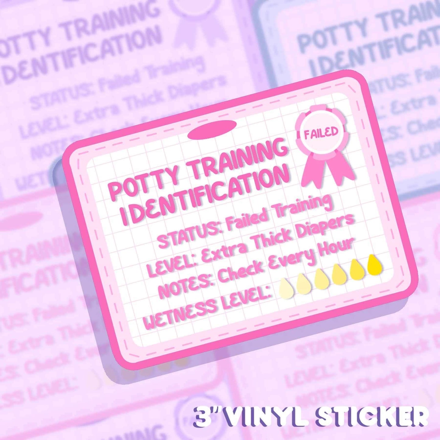 Potty Training ID Sticker