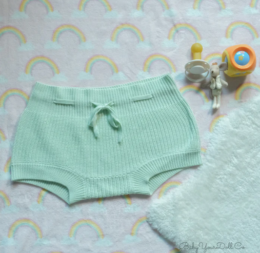 Mint Knit Diaper Cover