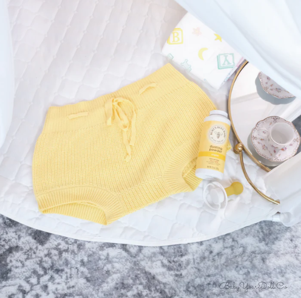 Sunshine Yellow Knit Diaper Cover