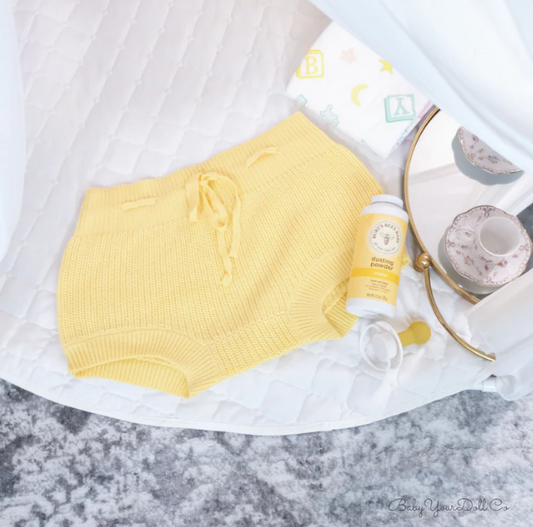 Sunshine Yellow Knit Diaper Cover