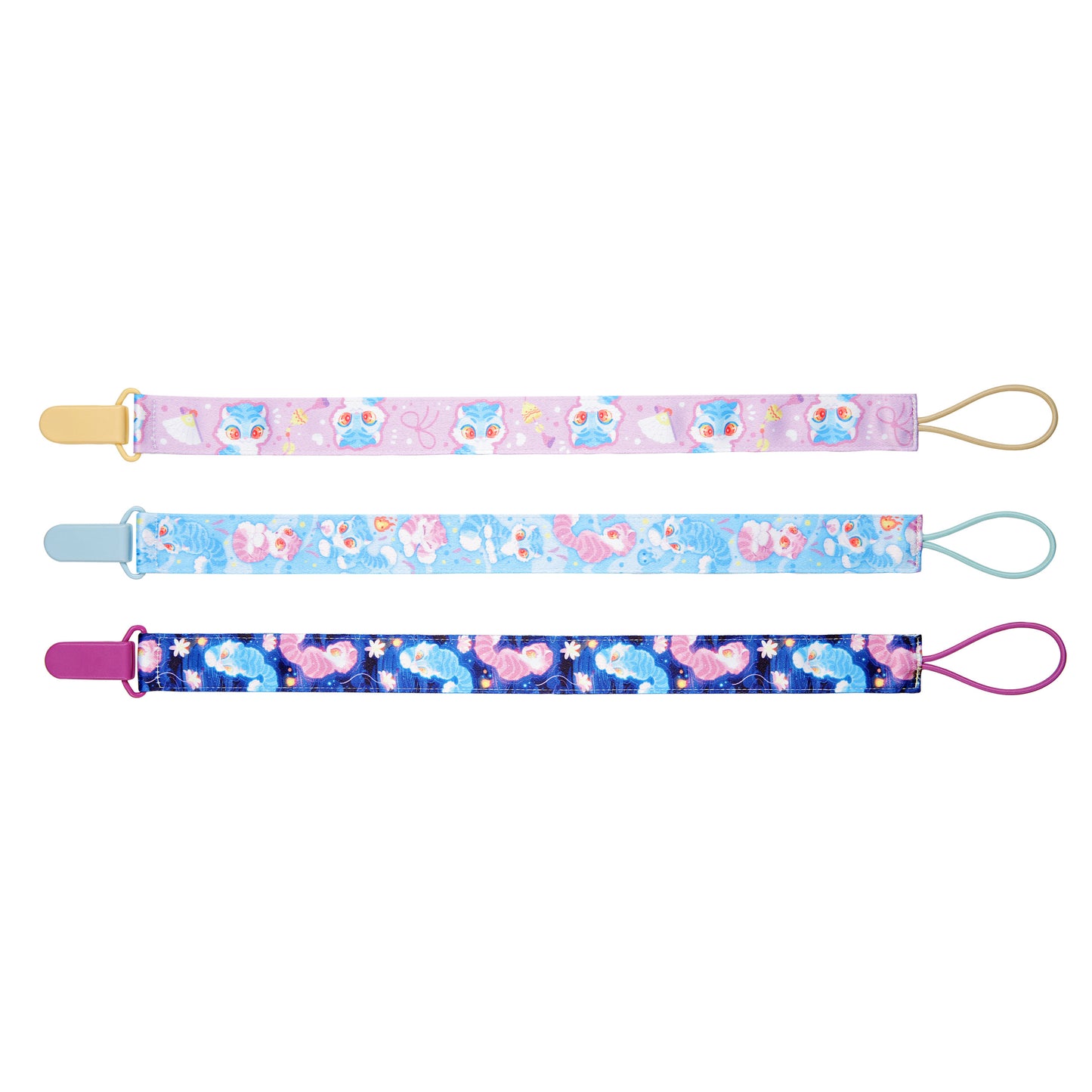 Spirit Tigers Pacifier Clip Set