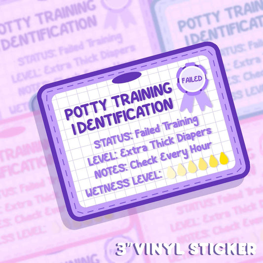 Potty Training ID Sticker