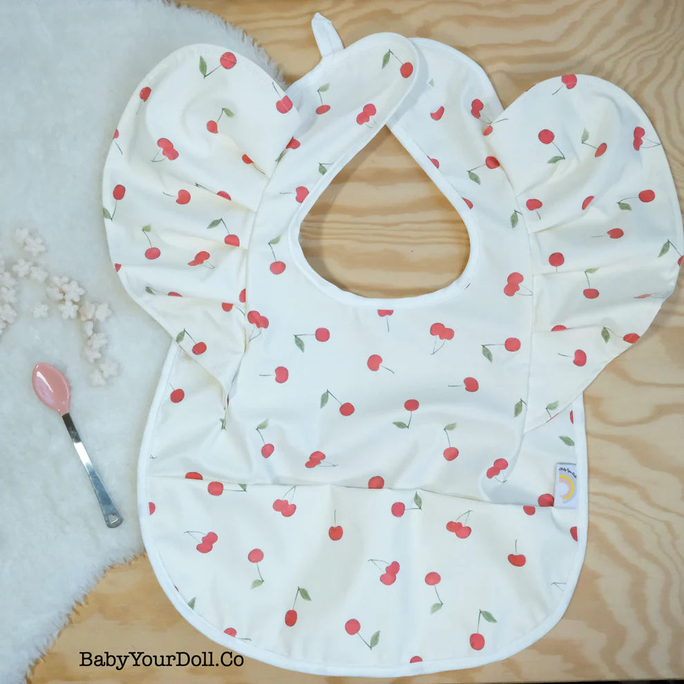 Sweet Cherries Ruffle Bib