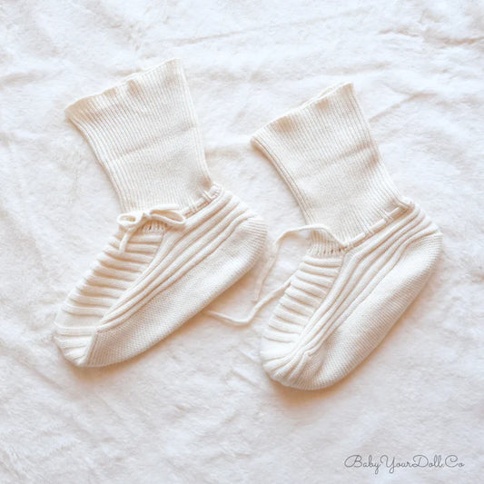 Ivory Knit Booties