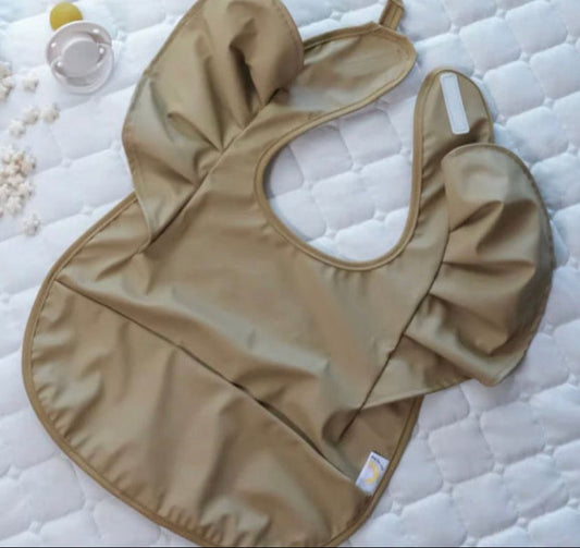 Brown Ruffle Bib