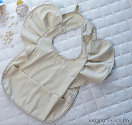 Cream Ruffle Bib