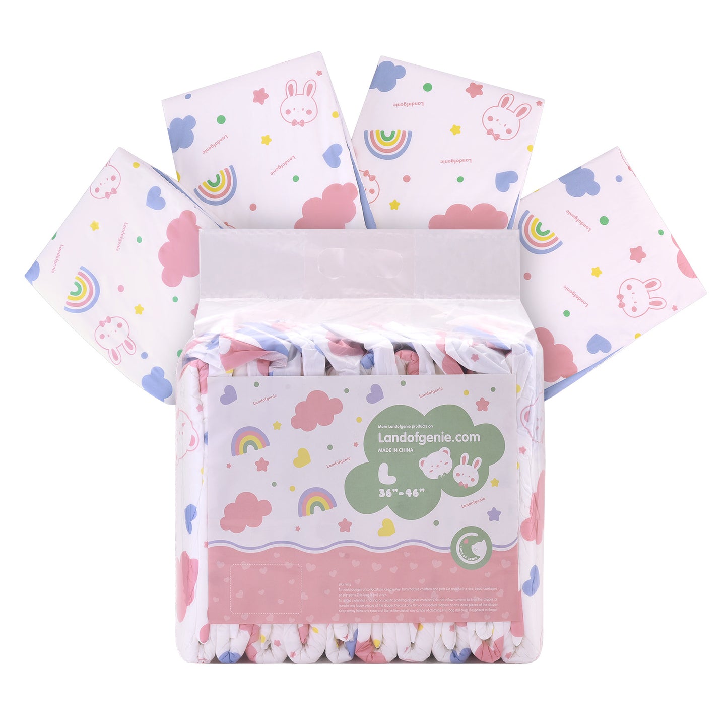 Anime Rabbit and Bear Diaper Pack