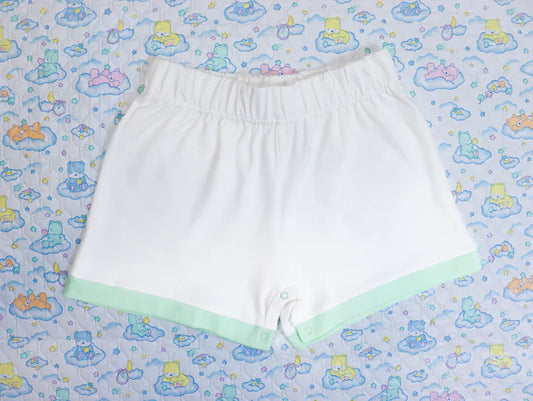 Pastel Mint Crotch Snap Shorts