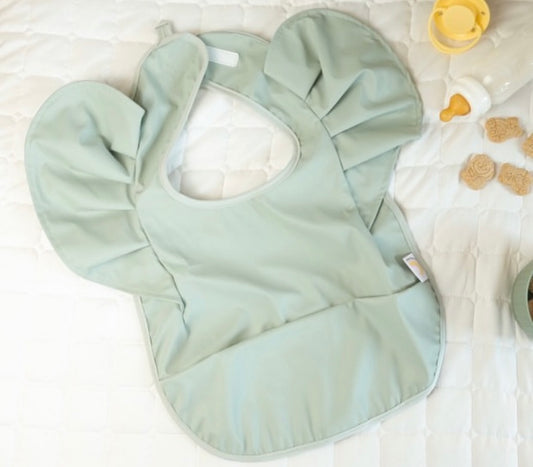 Soft Green Ruffle Bib