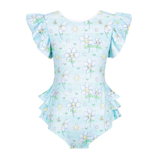 Darling Daisies Ruffle Butt Onesie