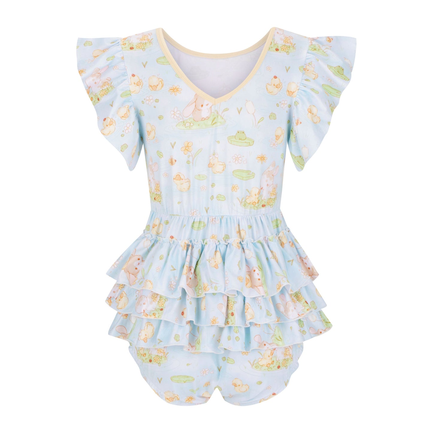 Darling Ducklings Ruffle Butt Onesie