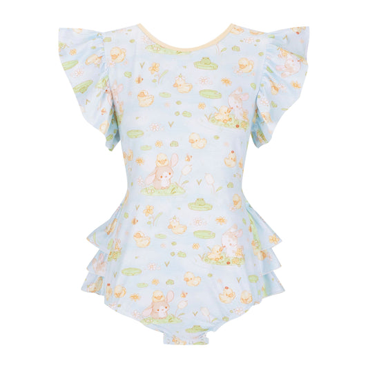 Darling Ducklings Ruffle Butt Onesie