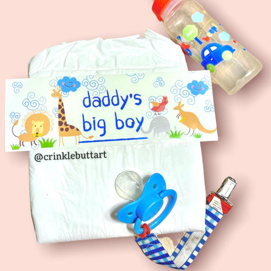 Daddy's Big Boy Diaper Sticker Set