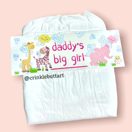 Daddy's Big Girl Diaper Sticker Set