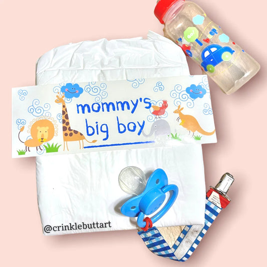 Mommy's Big Boy Diaper Sticker Set