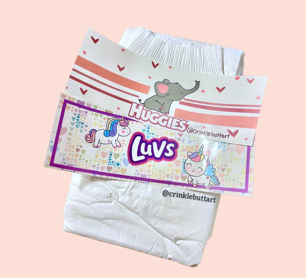 Pinkish Diaper Sticker Pack