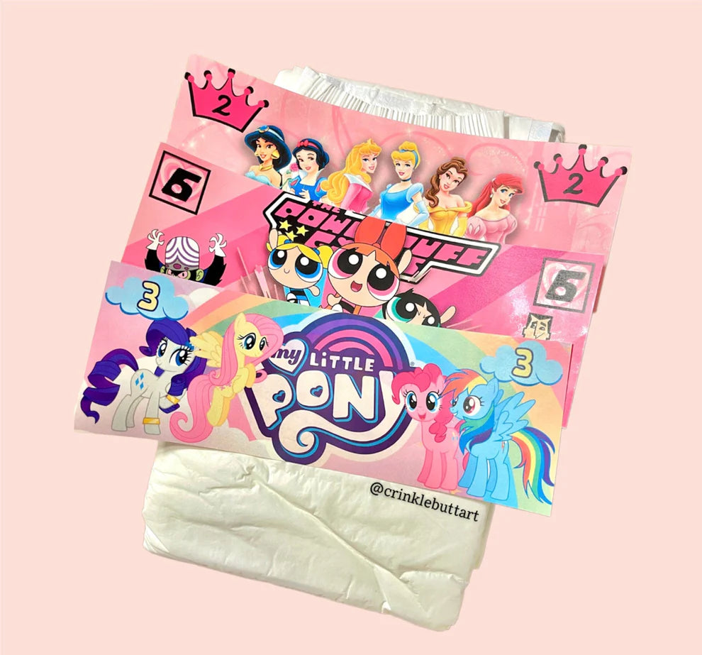 Pinkish Diaper Sticker Pack