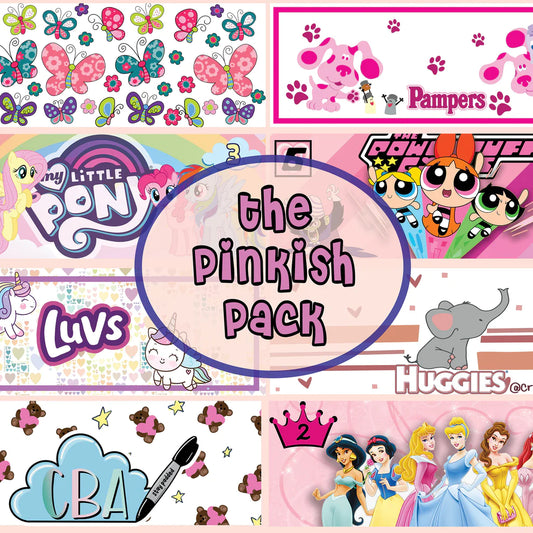 Pinkish Diaper Sticker Pack